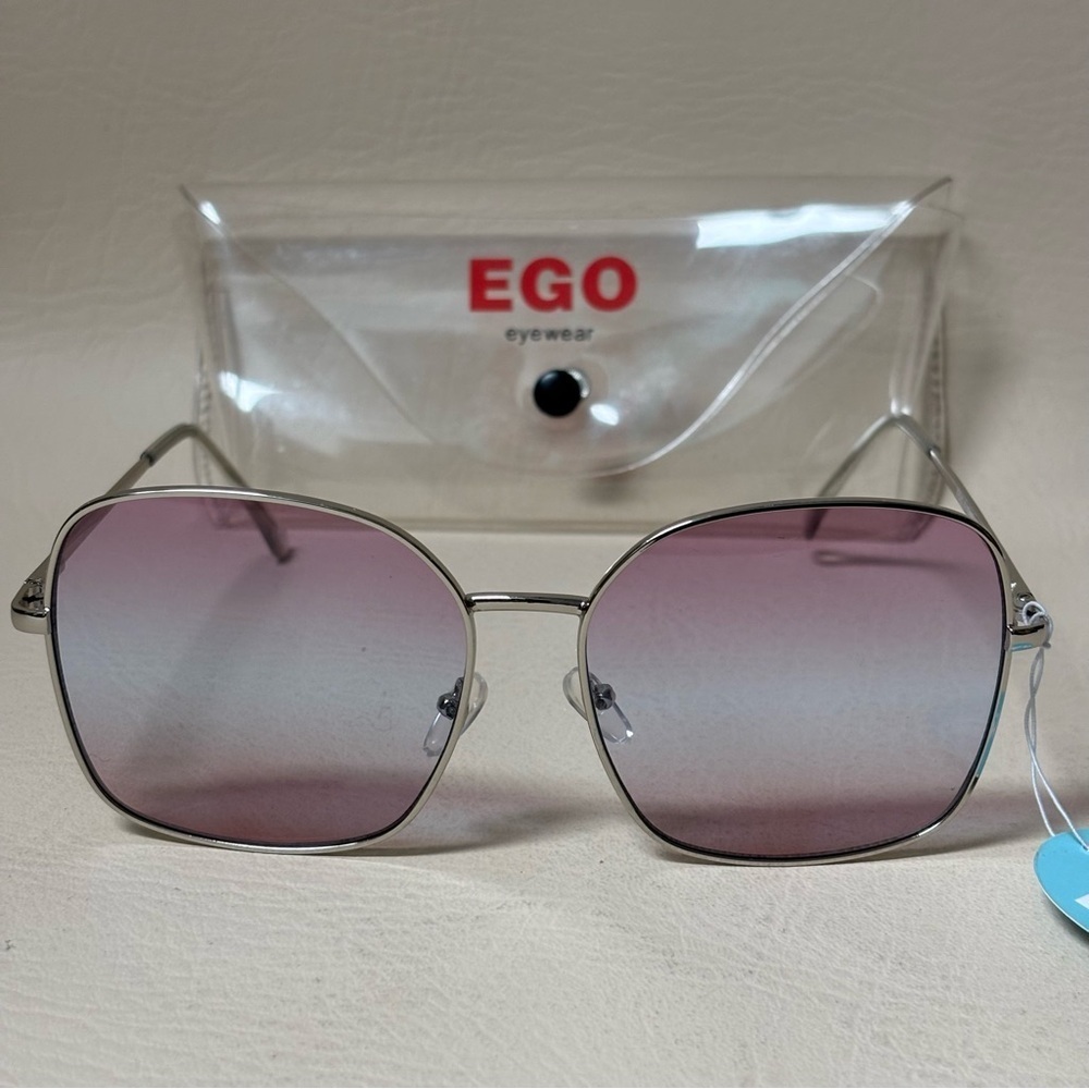 EGO WOMEN'S OVERSIZED SQUARE STYLE THREE TONED LENS SUNGLASSES